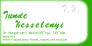 tunde wesselenyi business card
